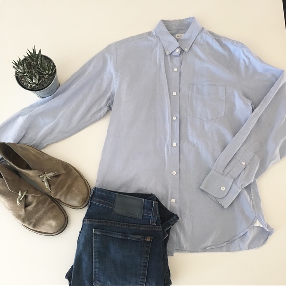 J Crew Mens Pinpoint Oxford Button Up 